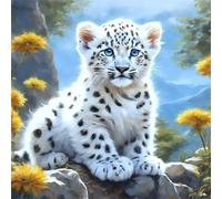 Jigsaw Puzzles for Adults 120 Piece,20x20 cm puzzle for adults Educational Game Challenge Toy 120 Pieces puzzles for Adult Home Decoration Puzzle White Leopard Animal