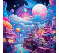 Jigsaw Puzzles for Adults 120 Piece,20x20 cm puzzle for adults Educational Game Challenge Toy 120 Pieces puzzles for Adult Home Decoration Puzzle Fantasia Castles Landscapes