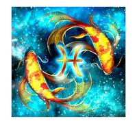 Jigsaw Puzzles for Adults 120 Piece,20x20 cm puzzle for adults Educational Game Challenge Toy 120 Pieces puzzles for Adult Home Decoration Puzzle Yin Yang Koi