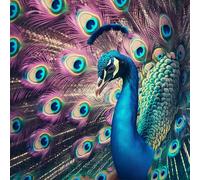 Jigsaw Puzzles for Adults 120 Piece,20x20 cm puzzle for adults Educational Game Challenge Toy 120 Pieces puzzles for Adult Home Decoration Puzzle Beautiful Peacock