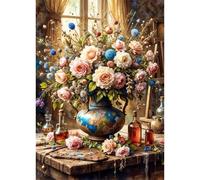 Jigsaw Puzzles for Adults 120 piece,25x20 cm puzzle for adults Educational Game Challenge Toy 120 Pieces puzzles for Adult Home Decoration Puzzle (Roses Bouquet)