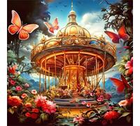 Jigsaw Puzzles for Adults 120 Piece Amusement Park Flower 45x45cm, Creative puzzles for adults 120 Piece Funny and Artistic Christmas Birthday Gifts for Boys Girls