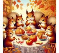 Jigsaw Puzzles for Adults 120 piece Autumn Squirrel, 120 Piece Difficult jigsaw puzzles for adults, Challenging Jigsaws 120 pieces, Puzzle Game for The Whole for Women, Gifts for Men 45x45cm