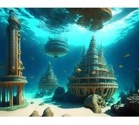 Jigsaw Puzzles for Adults 120 Piece Blue Underwater World, Jigsaws 120 pieces for adults Family Activity, Challenging puzzles Games, Colourful, Beautiful Decoration Puzzle