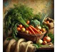 Jigsaw Puzzles for Adults 120 piece Carrot Onion, 120 Piece Difficult jigsaw puzzles for adults, Challenging Jigsaws 120 pieces, Puzzle Game for The Whole for Women, Gifts for Men 45x45cm