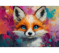 Jigsaw Puzzles for Adults 120 Piece Color Fox Challenge Impossible Premium Sustainable Jigsaws, Exercise the Memory of the Brain Encourage Feelings Between Each Whole for Women/Men Gift 25x20cm E-2