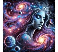 Jigsaw Puzzles for Adults 120 piece Cosmic Woman, 120 Piece Difficult jigsaw puzzles for adults, Challenging Jigsaws 120 pieces, Puzzle Game for The Whole for Women, Gifts for Men 45x45cm