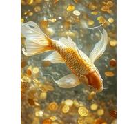 Jigsaw Puzzles for Adults 120 Piece Golden Koi Pond, Jigsaws 120 pieces for adults Family Activity, Challenging puzzles Games, Colourful, Beautiful Decoration Puzzle