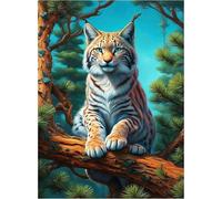 Jigsaw Puzzles for Adults 120 Piece jigsaw puzzles for Adult Educational Game Challenge Toy 120 Pieces Puzzle Challenging Games for The Whole for adults,Jungle Lynx puzzle Gifts