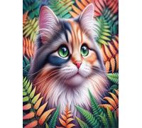 Jigsaw Puzzles for Adults 120 Piece jigsaw puzzles for Adult Educational Game Challenge Toy 120 Pieces Puzzle Challenging Games for The Whole for adults,Plant Leaf Cat puzzle Gifts