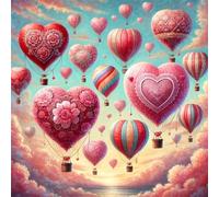 Jigsaw Puzzles for Adults 120 Piece jigsaw puzzles for Adult Educational Game Challenge Toy 120 Pieces Puzzle Challenging Games for The Whole for adults,Pink Heart Balloons puzzle Gifts
