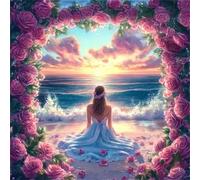 Jigsaw Puzzles for Adults 120 Piece jigsaw puzzles for Adult Educational Game Challenge Toy 120 Pieces Puzzle Challenging Games for The Whole for adults,Sunset Beach Girl puzzle Gifts