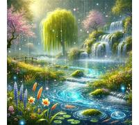 Jigsaw Puzzles for Adults 120 Piece jigsaw puzzles for Adult Educational Game Challenge Toy 120 Pieces Puzzle Challenging Games for The Whole for adults,Starlight River Willow puzzle Gifts