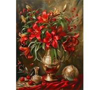 Jigsaw Puzzles for Adults 120 Piece jigsaw puzzles for Adult Educational Game Challenge Toy 120 Pieces Puzzle Challenging Games for The Whole for adults,Red Lily Bouquet puzzle Gifts