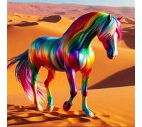 Jigsaw Puzzles for Adults 120 Piece jigsaw puzzles for Adult Educational Game Challenge Toy 120 Pieces Puzzle Challenging Games for The Whole for adults,Desert Rainbow Horse puzzle Gifts