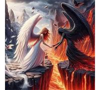 Jigsaw Puzzles for Adults 120 Piece jigsaw puzzles for Adult Educational Game Challenge Toy 120 Pieces Puzzle Challenging Games for The Whole for adults,Black White Angels puzzle Gifts