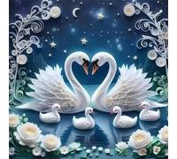 Jigsaw Puzzles for Adults 120 Piece jigsaw puzzles for Adult Educational Game Challenge Toy 120 Pieces Puzzle Challenging Games for The Whole for adults,Swans Flowers puzzle Gifts