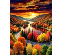 Jigsaw Puzzles for Adults 120 Piece jigsaw puzzles for Adult Educational Game Challenge Toy 120 Pieces Puzzle Challenging Games for The Whole for adults,Autumn Roadside Trees puzzle Gifts