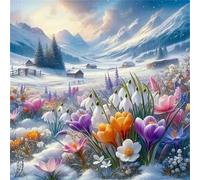 Jigsaw Puzzles for Adults 120 Piece jigsaw puzzles for Adult Educational Game Challenge Toy 120 Pieces Puzzle Challenging Games for The Whole for adults,Winter Farm Flowers puzzle Gifts