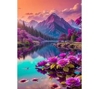 Jigsaw Puzzles for Adults 120 piece,Mountains Rivers Flowers puzzles for adults,Classic Educational Games DIY Handwork Puzzle for Home Decor Gift
