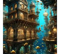 Jigsaw Puzzles for Adults 120 piece Ocean Architecture, 120 Piece Difficult jigsaw puzzles for adults, Challenging Jigsaws 120 pieces, Puzzle Game for The Whole for Women, Gifts for Men 45x45cm
