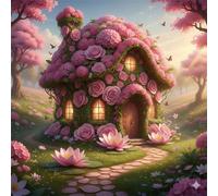 Jigsaw Puzzles for Adults 120 piece Pink Flower Room, 120 Piece Difficult jigsaw puzzles for adults, Challenging Jigsaws 120 pieces, Puzzle Game for The Whole for Women, Gifts for Men 45x45cm