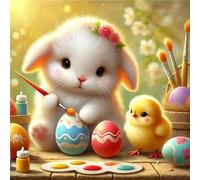 Jigsaw Puzzles for Adults 120 piece Rabbit Painted Eggs, 120 Piece Difficult jigsaw puzzles for adults, Challenging Jigsaws 120 pieces, Puzzle Game for The Whole for Women, Gifts for Men 45x45cm