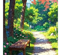 Jigsaw Puzzles for Adults 120 Piece Sunshine Tree Bench 45x45cm, Creative puzzles for adults 120 Piece Funny and Artistic Christmas Birthday Gifts for Boys Girls