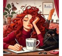 Jigsaw Puzzles for Adults 120 piece Tired Girl Cat, 120 Piece Difficult jigsaw puzzles for adults, Challenging Jigsaws 120 pieces, Puzzle Game for The Whole for Women, Gifts for Men 45x45cm