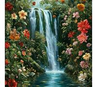 Jigsaw Puzzles for Adults 120 Piece Wildflower Falls 45x45cm, Creative puzzles for adults 120 Piece Funny and Artistic Christmas Birthday Gifts for Boys Girls