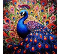 Jigsaw Puzzles for Adults 120 Pieces,Blue Peacock jigsaw Puzzle 8x8 inch Challenging puzzles,DIY Puzzles for Home Decoration,Family Puzzle Perfect for Game