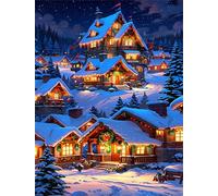 Jigsaw Puzzles for Adults 120 Pieces,Country Christmas jigsaw puzzle 25x20 cm Challenging DIY Puzzle for Home Decoration,Family puzzles Perfect for Game