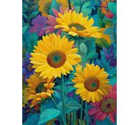 Jigsaw Puzzles For Adults 120 Pieces Fantasy Sunflower, Challenging jigsaw puzzles 120 pieces 10x8inch, Educational Game, Fun Activity for Home, for puzzle Lovers