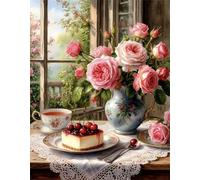 Jigsaw Puzzles for Adults 120 Pieces,Fruitcake Roses jigsaw puzzle 25x20 cm Challenging DIY Puzzle for Home Decoration,Family puzzles Perfect for Game