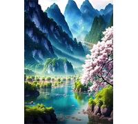 Jigsaw Puzzles for Adults 120 Pieces,mountains rivers trees puzzles for adults,Classic Educational Games DIY Handwork Puzzle for Home Decor Gift