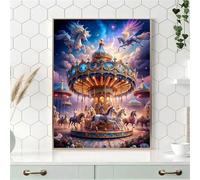 Jigsaw Puzzles For Adults 120 Pieces Park Carousel puzzles 120 pieces for adults Teenagers Challenge Toy Educational Games Home Decoration Puzzle Gifts 25x20 cm/120pcs