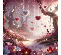 Jigsaw Puzzles for Adults 120 Pieces Romantic Pink Landscape,Hard Difficult Challenging Puzzle for adults,120 Piece Educational Game Home Decoration puzzle