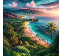 Jigsaw Puzzles for Adults 120 Pieces,Tropical Islands Landscapes jigsaw Puzzle 8x8 inch Challenging puzzles,DIY Puzzles for Home Decoration,Family Puzzle Perfect for Game
