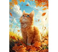 Jigsaw Puzzles for Adults 120, Puzzles for Adults Autumn Animal Cat, Challenging Difficult Logic Puzzle, Puzzle 120 Pieces for Adult 9.8 x 7.9 inch