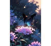 Jigsaw Puzzles for Adults 120, Puzzles for Adults Pink Flowers Butterflies, Challenging Difficult Logic Puzzle, Puzzle 120 Pieces for Adult 9.8 x 7.9 inch