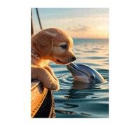 Jigsaw Puzzles for Adults 1200 Animal Dog Dolphin, Challenge Educational Game, Impossible High Difficult Jigsaw Puzzles for Adults, Puzzle 1200 Pieces