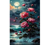 Jigsaw Puzzles for Adults 1200, Moon Sea Flowers Puzzle, Challenging Puzzles, Perfect for Relaxation, Creativity & Gift Giving 1200 Piece Puzzle Games for Adults