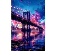 Jigsaw Puzzles for Adults 1200, Neon Bridge River Puzzle, Challenging Puzzles, Perfect for Relaxation, Creativity & Gift Giving 1200 Piece Puzzle Games for Adults