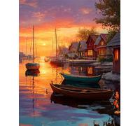 Jigsaw Puzzles for Adults 1200 Piece Fishing Village Boats, Jigsaws 1200 pieces for adults Family Activity, Challenging puzzles Games, Colourful, Beautiful Decoration Puzzle