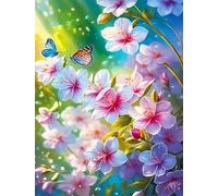 Jigsaw Puzzles for Adults 1200 Piece jigsaw puzzles for Adult Educational Game Challenge Toy 1200 Pieces Puzzle Challenging Games for The Whole for adults,Pink Flowers Butterfly puzzle Gifts