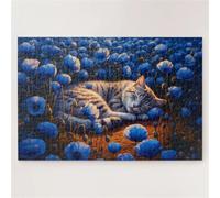 Jigsaw Puzzles for Adults 1200 Piece jigsaw puzzles for Adult Educational Game Challenge Toy 1200 Pieces Puzzle Challenging Games for The Whole for adults,Poppy Field Cat puzzle Gifts
