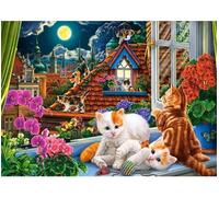 Jigsaw Puzzles for Adults 1200 Piece jigsaw puzzles for Adult Educational Game Challenge Toy 1200 Pieces Puzzle Challenging Games for The Whole for adults,Windowsill Playful Cats puzzle Gifts