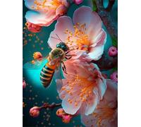 Jigsaw Puzzles for Adults 1200 Piece Natural Bee Flower, Jigsaws 1200 pieces for adults Family Activity, Challenging puzzles Games, Colourful, Beautiful Decoration Puzzle