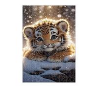 Jigsaw Puzzles for Adults 1200 Pieces Animal Tiger Snow, Challenge High Difficulty, Educational Games Impossible Puzzle, Puzzles for Adults 1200 Piece