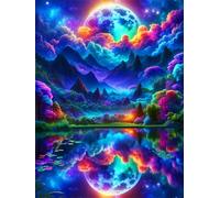 Jigsaw Puzzles for Adults 1200 Pieces,Colorful Clouds Reflections jigsaw puzzle 75x50 cm Challenging DIY Puzzle for Home Decoration,Family puzzles Perfect for Game